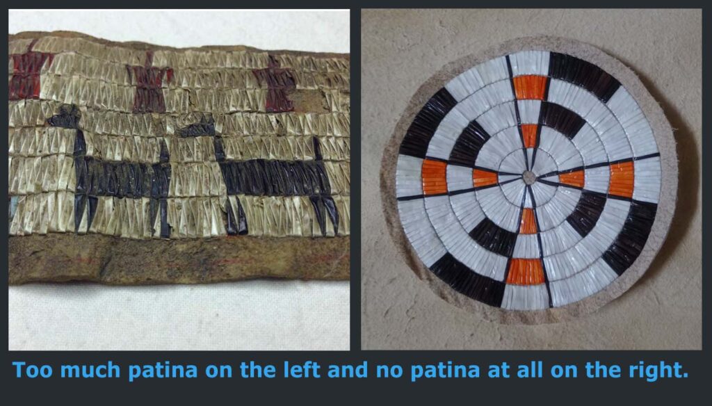 The picture is self-explanatory. Too much patina vs no patina at all.